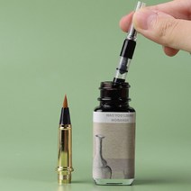 붓걸이 서예 붓 용품 Morandi 만년필 유형 서예 브러쉬 금속 부드러운 족제비 머리 작은 일반 스크립트 학, 한개옵션0