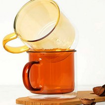 키밍 / 칼리아 2중 글라스 머그컵 유리컵 머그 커피잔, 엠버