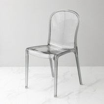 영가구 픽 캐스퍼 투명 플라스틱 인테리어의자, 투명블랙