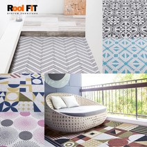 [루이핏]잘라쓰는 디자인 패턴 코일매트 현관 베란다 발코니 아파트, 18 헥사곤B