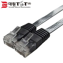 연승샵 기가랜케이블 평면랜케이블 기가 인터넷선 초고속인터넷전용, CAT.6 UTP 평면 10M블랙, 1개