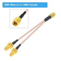 SMA-듀얼 SMA Y 유형 분배기 결합기 3G 4G 안테나 연장 코드 RF 동축 피그테일 케이블 모뎀 라우터 15CM, 06 SMA M to 2xSMA F