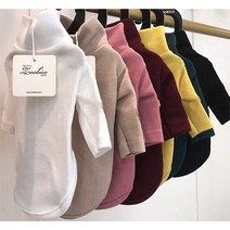 컴리독 강아지옷 베이직 목폴라 티셔츠, 블랙