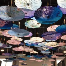 우산 양산 인테리어 천정 쇼핑몰 예술 미술 포토존, 큰 얼굴 스타일  70cmㅡ1개, 1개