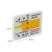 타이어 마모 두께 깊이 측정기 주기적 상태점검 트레드 눈금자 게이지 직관적 심플 이지체크