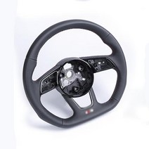 가죽 플랫 바닥 스티어링 휠 움직임 아우디 A3 A4 A5 2017 2022 업그레이드 S3 S4 S5 전체 천공 반, S3 steering wheel