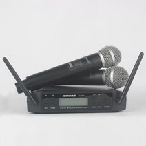 GLXD4 무선 마이크로폰 2 Chs UHF 640~690MHz 프로페셔널 마이크 Handheld 소형마이크 Headworn Headset Shure Party Church Meeting, One Size