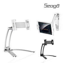 서가 2in1 탁상용 벽면 태블릿 스마트폰 거치대 인강 데스크 SG-CR21001, 1개, 블랙