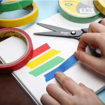 마스킹테이프 접착력좋은 디자인박스테이프 적색 48x10