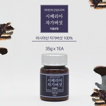 시베리아 차가버섯 추출 분말 베타글루칸 꽃송이버섯 상황버섯효능 농축분말 가루 티백 스틱 차 환 면역력 건강차, 1개, 35g