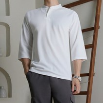 칸디스 네추럴 헨리넥 7부 티셔츠