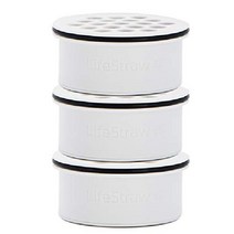 라이프스트로우 정수 교체 필터 세트 박테리아 기생충 미세 플라스틱 PFAS 30+, 활성탄 3팩