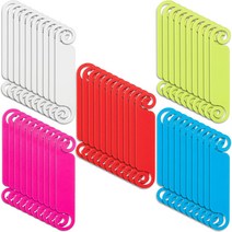 50개 케이블 태그 케이블 관리 태그 여러 가지 빛깔의 케이블 레이블 USB 컴퓨터 전화 충전기 용 코드 식별 태그, 보여진 바와 같이, 하나