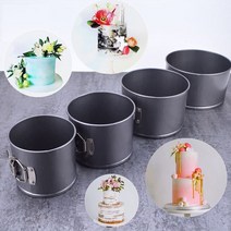 식빵틀 빵틀 베이킹 도구 툴 이동식 바닥 비 스틱 금속 베이킹 금형 라운드 케이크 팬 Bakeware 탄소강
