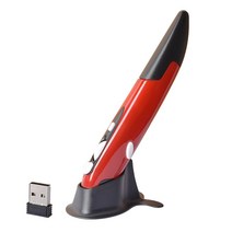2.4Ghz 800/1200 / 1600DPI 조정 가능한 컴퓨터 도면, 레드, 기본형