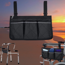 palju 휠체어보조가방 유모차 수납주머니, 휠체어 유모차 의자 수납 주머니