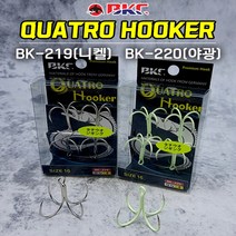 백경 BK-219 콰트로 니켈 훅 갈치 지깅바늘, 18호