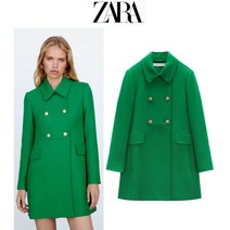 프렌치 미디 더블 슬림 ZARA 자라 여성 코트