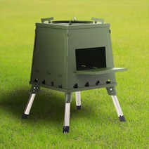 캠핑화목난로 나무난로 접이식 화목난로 35X47CM 카키