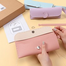 고급 가죽 필통 만들기 펜슬케이스 3종 / DIY 가죽공예, 라벤더