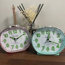 영림사 탁상시계 알람 자명종 아날로그 레트로 빈티지 인테리어소품 레드 민트, 옵션02.민트