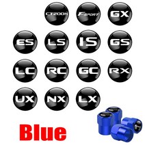 렉서스 CT200h F 스포츠 ES 용 자동차 밸브 캡 금속 합금 로드 산악자전거 타이어 먼지 보호 커버 액세서, 05 파란_02 For CT200h