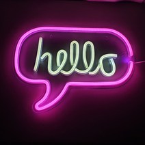 20종 LED 네온 사인 아크릴 레터링 무드등 홈카페 인테리어 조명 러브 오픈 헬로 간판, 16.헬로