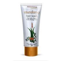 PATANJALI SAUNDARYA FACE WASH (ALOEVERA NEEM TULSI ORANGE PEEL) 100 GM