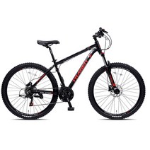 트라젠 TM2700D 27.5인치 알루미늄 유압식 MTB 자전거 완조립, 블랙레드