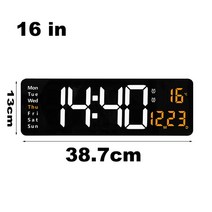 집들이아날로그벽시계 옛날 괘종 감성 시계 월클락대형 디지털 벽시계 북유럽 벽걸이 리모콘 디스플레이 알, 02 Orange