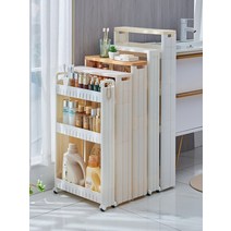 폭좁은서랍장 9cm 주방 틈새 선반 초소형 조립식 이동수납, 폭15롱45중간높이3겹+탑커버