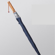 2색 1개 폭125cm 나무 핸들 반자동 큰 1단 우산 장우산 긴 큰 골프 우산 클래식
