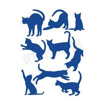 오피스왕국 고양이 cat10 그래픽 스티커, 오션블루