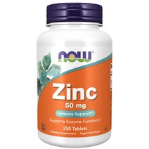 나우푸드 아연 50mg 250타블렛 Nowfoods Zinc, 250정, 1개