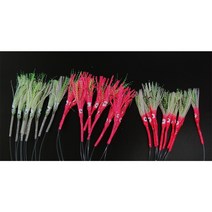 갈치낚시 묶음바늘 야광 꼴뚜기스커트 장축광, 고추장 꼴뚜기야광(10개입)