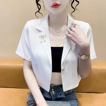 예니브 여성 코트 여성반팔자켓/쉬폰/정장/숏자켓/여름/캐주얼/빅사이즈 +사은품