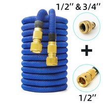 고압호스 정원 호스 물 확장 급수 고압 세차 가능한 매직 파이프, [05] 75FT-22M Extended, [05] Blue With Connector, [05] Blue With Connector
