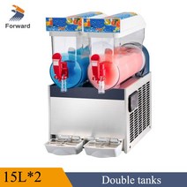 슬러시기계더블 탱크 15L * 2 다기능 얼음 슬러시 주스 메이커 차가운 음료 기계 부드러운 스무디, 01 라이트 그레이_01 미국_01 더블 항아리