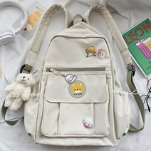 대학 책 레이디 배지 배낭 Kawaii 패션 학교 가방 유행 여성 귀여운 나일론 하라주쿠 학생