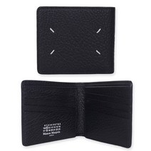 메종마르지엘라 23SS 공용 스티치 반지갑 블랙 SA1UI0016 P4455 T8013