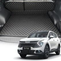 아이칸 올뉴 스포티지 NQ5 LPG (LPI) 퀄팅 트렁크매트 자동차 차박매트 (22년~), 2열등받이+트렁크바닥매트 (일체형), 브라운, 올뉴 스포티지 NQ5 (LPG)