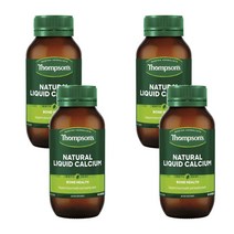 Thompsons 톰슨 내추럴 리퀴드 칼슘 Natural Liquid Calcium 60정, 4개
