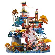 MU 3D 금속 DIY 직소 퍼즐 성인용 어린이용 문 팰리스 페글라이 요정 섬 모델 키트 레이저 절단 선물, [11] G