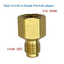 부속자재 건축 홈 개조 R410A 컨디셔너 어댑터 퀵 커플 링 1/4 SAE 5/16 냉매 커넥터 액세서리 용, [02] 1Pc R410