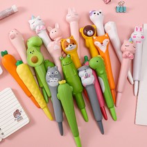 폭신쫀득 스퀴시 볼펜 말랑 중성펜 0.5mm 32종, 04. 우비돼지