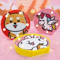 집에서하는취미 LED 보석십자수 전구조립형 비즈십자수 원형액자식 비즈공예 공방, LED보석십자수(18시바견), LED보석십자수(18시바견)