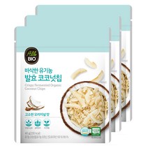 올바이오 바삭한 유기농 발효 코코넛칩, 40g, 3개