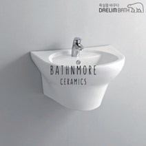 CL-363/CL363/세면기/세면대/일체형세면기/평면붙임형/대림바스/대림세면기/원홀/쓰리홀/부속일체/부속포함, 자동, S자트랩 (바닥배수), 대림정품폽업/트랩