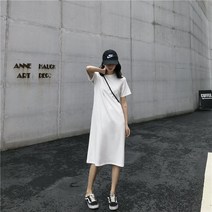 큐랑 여성용 폴리 롱 스판 데일리 원피스 40-14814