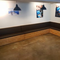 화성 붙박이쇼파 제작 벽의자 파는곳 완제품소파 추천, 짙은 프레임, DS 104(블랙)